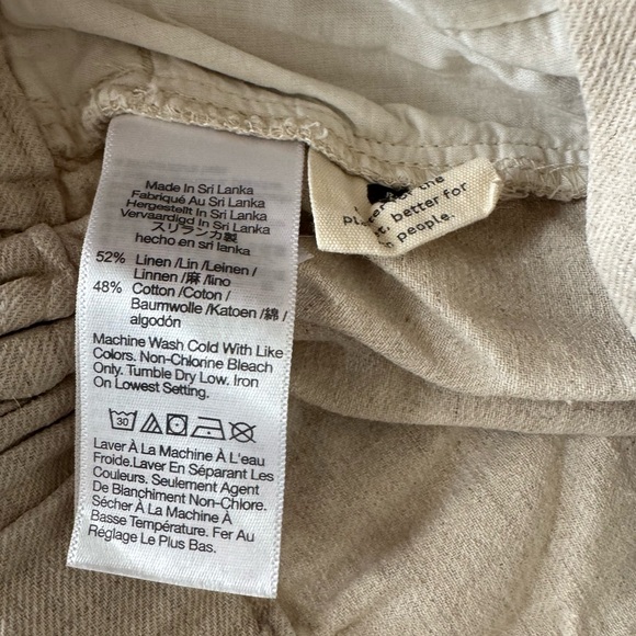 Madewell Pull On Shorts In Linen Cotton Womens Size XL - Picture 7 of 8